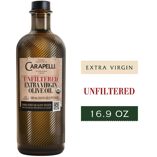 Carapelli Olive Oil, Extra Virgin, Unfiltered