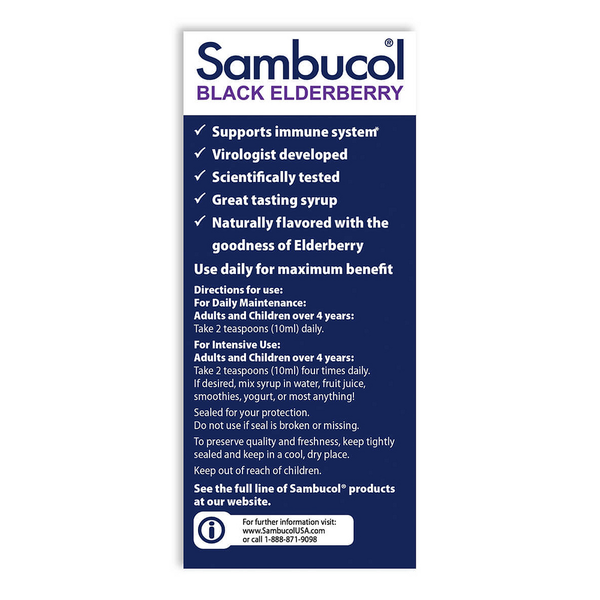 Sambucol Black Elderberry Original Immune Support Syrup