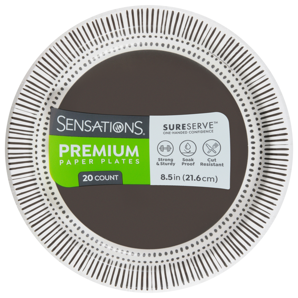 Sensations Premium 8.5 Inch Paper Plates