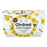 Chobani Yogurt, Greek, Nonfat, Zero Sugar, Vanilla️