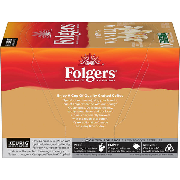 Folgers French Vanilla Artificially Flavored Coffee, Keurig K-Cup Pods