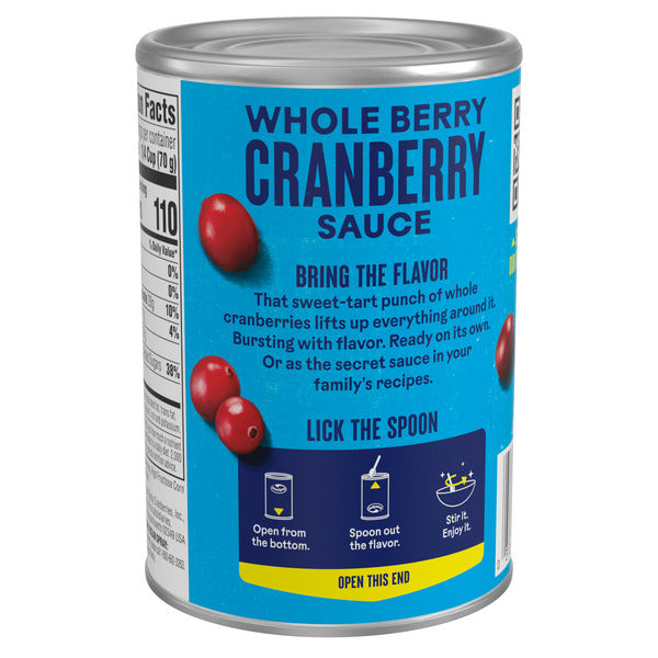 Ocean Spray Whole Cranberry Sauce, Canned Side Dish