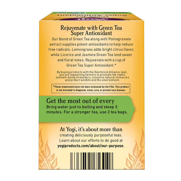 Yogi Tea Green Tea Super Antioxidant, Contains Caffeine