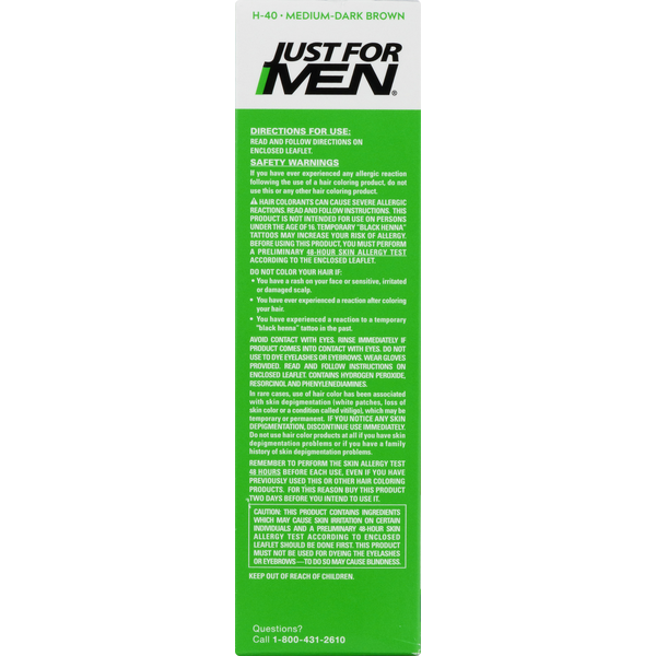 Just For Men Shampoo-In Color, Medium-Dark Brown H-40