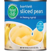 Food Club Bartlett Sliced Pears In Heavy Syrup️