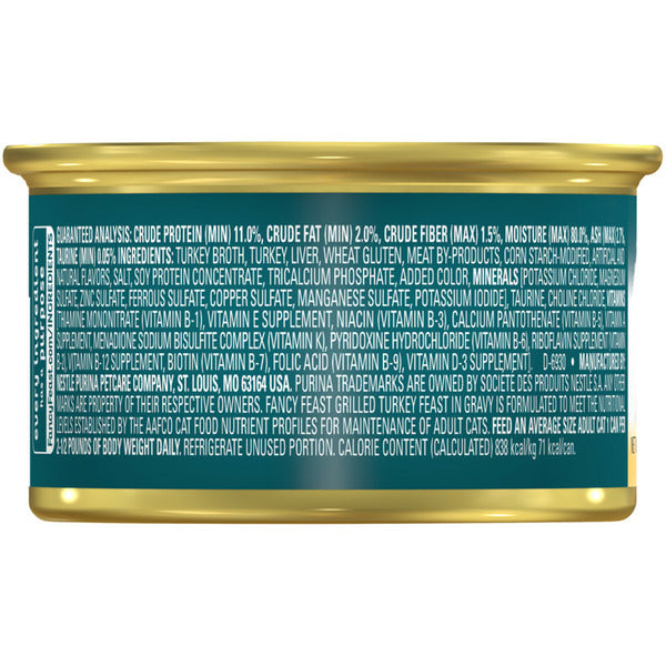 Purina Fancy Feast Grilled Turkey Feast in Gravy Wet Cat Food