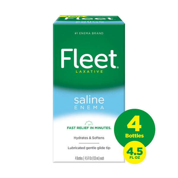 Fleet Laxative Saline Enema Gentle Glide Tip