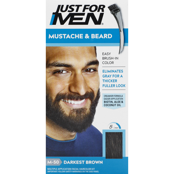 Just For Men Mustache & Beard, Darkest Brown M-50
