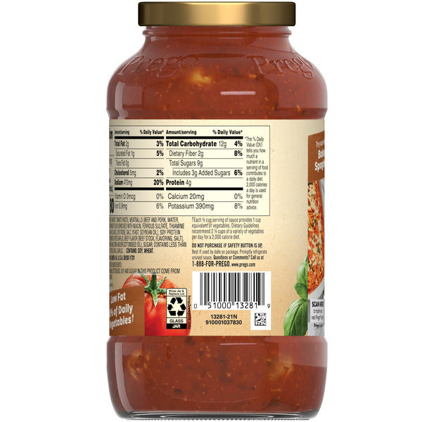 Prego Mini-Meatball Meat Sauce