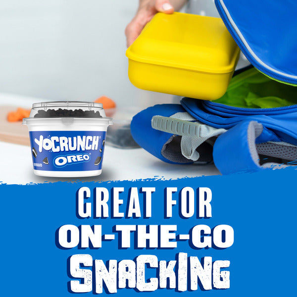 YoCrunch Vanilla Low Fat Yogurt with OREO(R) Cookie Pieces Yogurt Cups, Single Serve Snacks, 4 oz, 4 Count