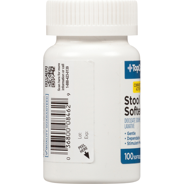 TopCare Stool Softener, 100 mg, Softgels