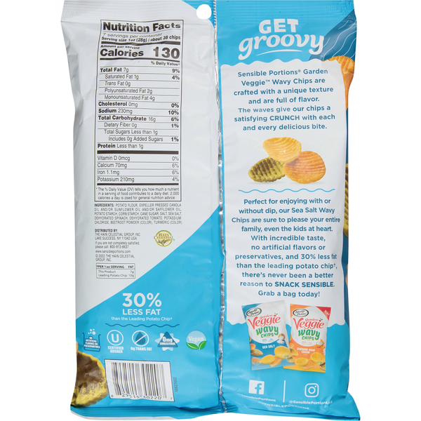 Sensible Portions Chips, Sea Salt, Wavy