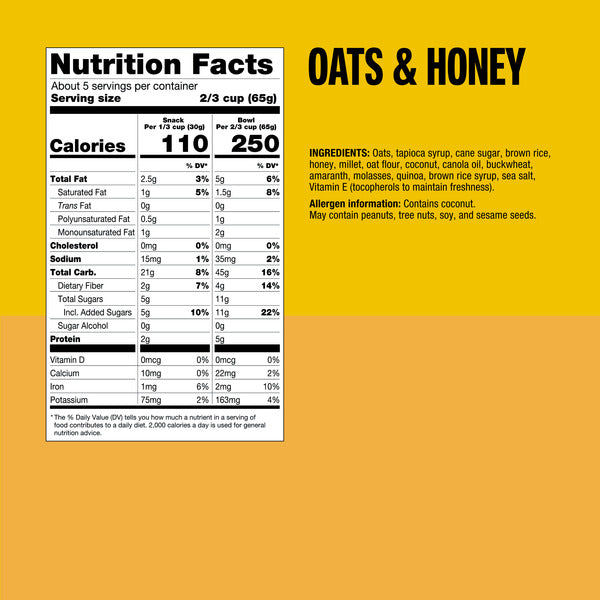 KIND Healthy Grains Clusters Oats & Honey Granola with Toasted Coconut