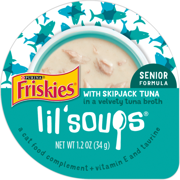 Purina Friskies Natural, Grain Free Senior Broth Wet Cat Food Complement, Lil&