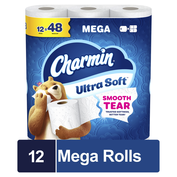 Charmin Toilet Paper Ultra Soft, Mega Rolls