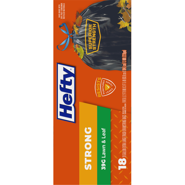 Hefty Strong Lawn & Leaf Extra Large Trash Drawstring Bags