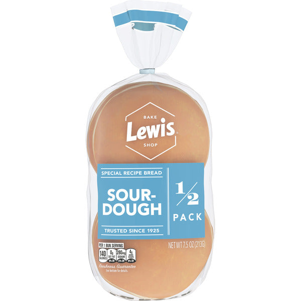 Lewis Bake Shop Sourdough Half Pack Burger Buns