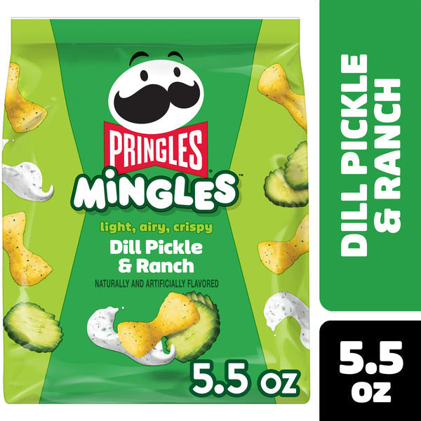Pringles Mingles Dill Pickle and Ranch Puffed Snacks, Salty Snacks, 5.5 oz