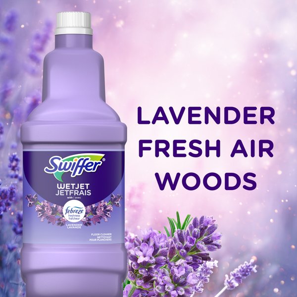 Swiffer WetJet Liquid Floor Cleaner, Lavender Vanilla & Comfort