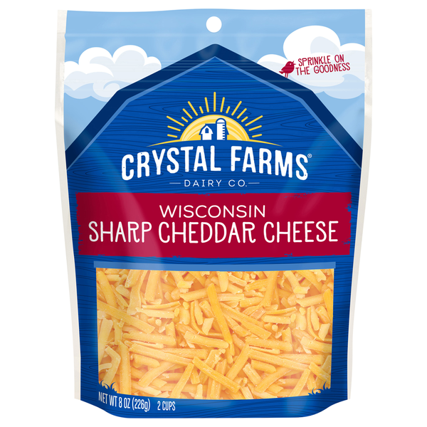 Crystal Farms Cheese, Sharp Cheddar, Wisconsin