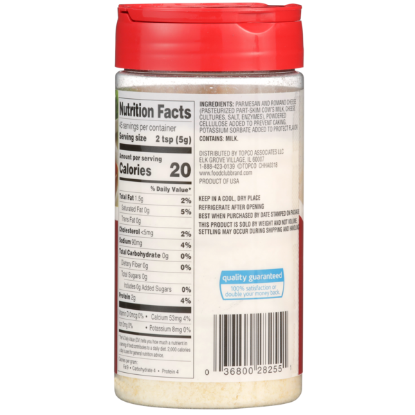 Food Club Parmesan & Romano Grated Cheese