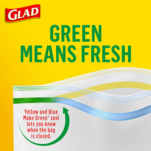 Glad Zipper Gallon Food Storage Plastic Bags