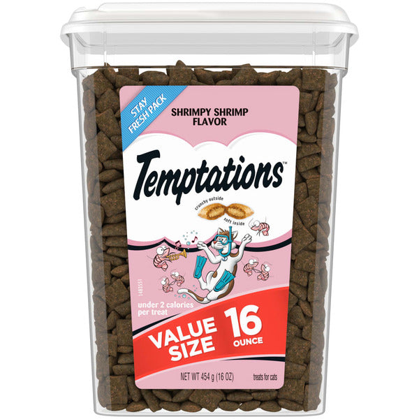 TEMPTATIONS Classic Crunchy and Soft Cat Treats Shrimp Flavor