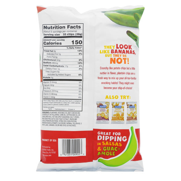 Goya Plantain Chips, Hot & Spicy