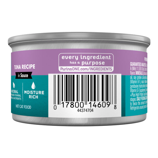 Purina ONE Natural, High Protein Cat Food, Tuna Recipe in Sauce
