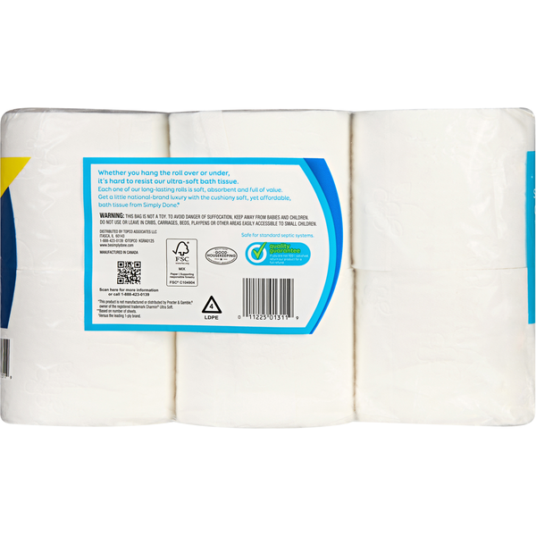 Simply Done Ultra-Soft 2-Ply Mega Rolls Bath Tissue