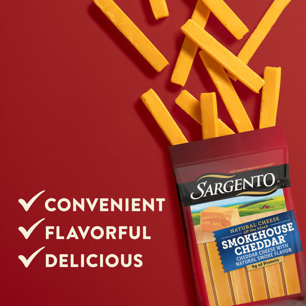 Sargento Natural Smokehouse Cheddar™ Cheese Sticks, 12-Count