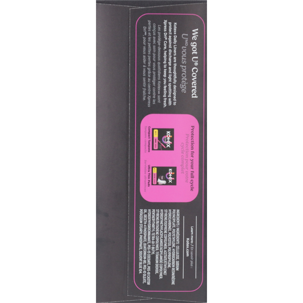 U by Kotex Daily Wrapped Extra Coverage Liners