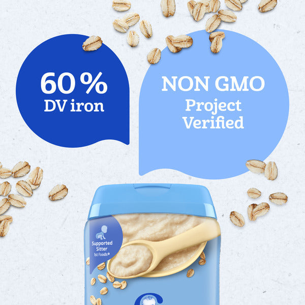 Gerber Stage 1 Baby Food Baby Oatmeal Cereal 8G Whole Grains Infant Cereal
