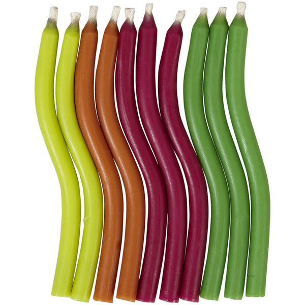 Wilton Multicolor Wavy Trick Sparkler Candles, 10-Count