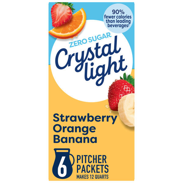 Crystal Light Strawberry Orange Banana Artificially Flavored Powdered Drink Mix