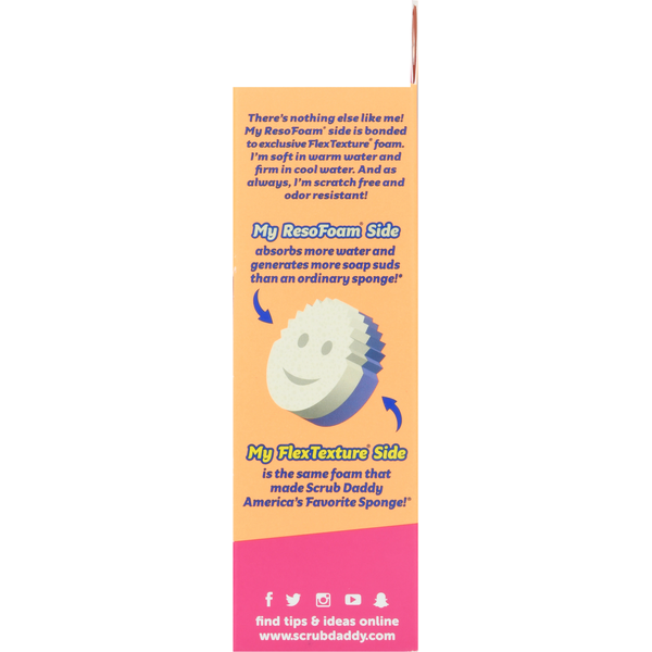 Scrub Daddy Scrubber + Sponge, Dual-Sided