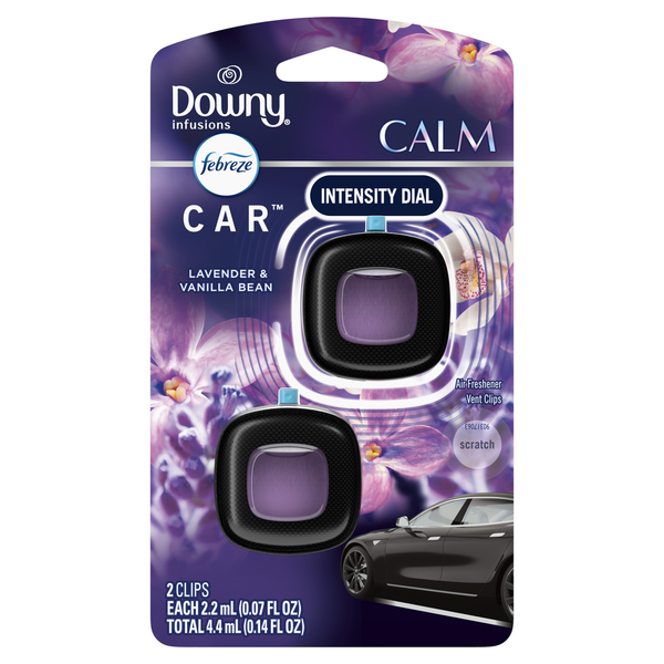 Febreze Car Vent Clip, Downy Calm Scent, 2 Count