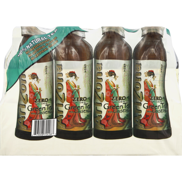 AriZona Zero Calorie Green Tea with Ginseng, Bottles