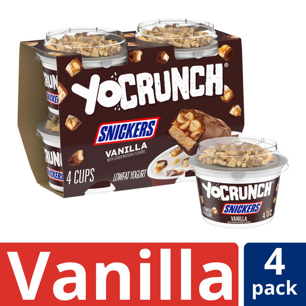 YoCrunch Vanilla Lowfat Yogurt with Snickers Pieces
