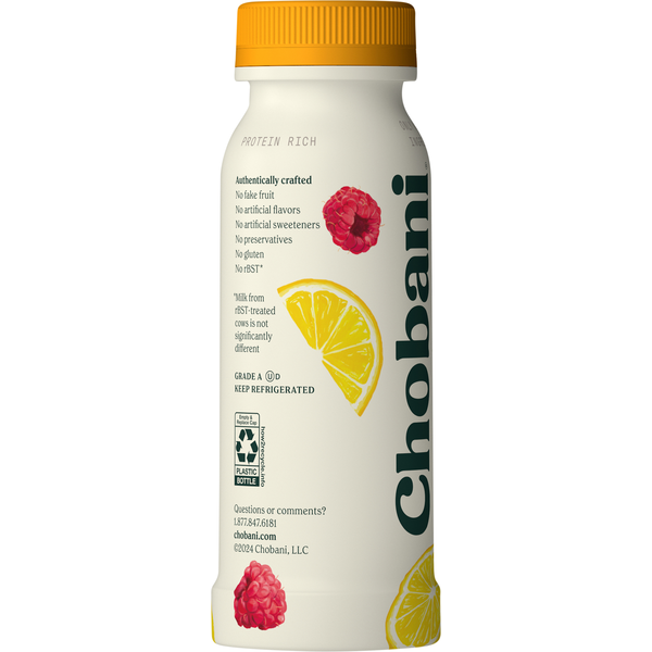 Chobani Yogurt Drink, Lowfat, Raspberry Lemonade, Greek