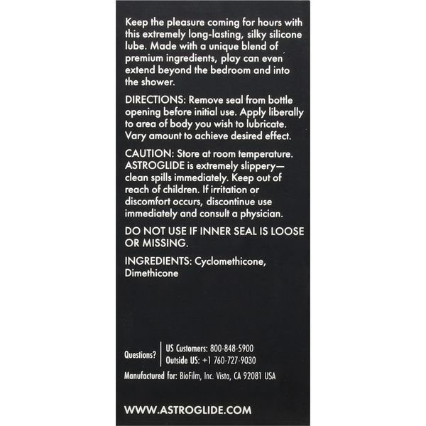 ASTROGLIDE Personal Lubricant, Premium Silicone