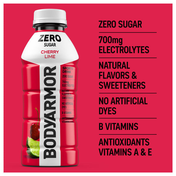 BODYARMOR Cherry Lime Zero Sugar Sports Drink Bottle