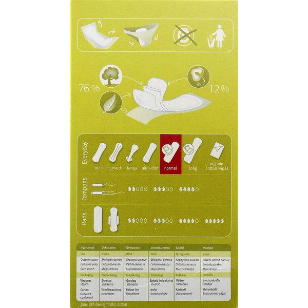 Natracare Panty Liners, Organic, Normal