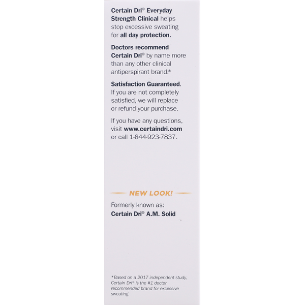 Certain Dri Antiperspirant/Deodorant, Extra Strength Clinical, Solid, Morning Fresh