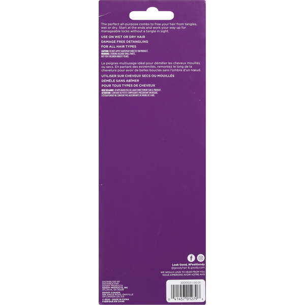 Goody Comb, Detangling