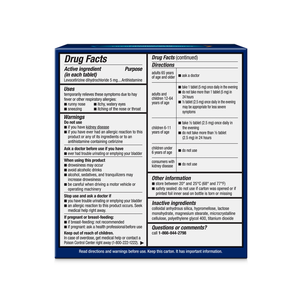 Xyzal 24HR Allergy Relief Medicine, Prescription Strength