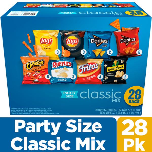 Frito Lay Snacks Classic Mix Variety 27 1/4 Oz, 28 Count