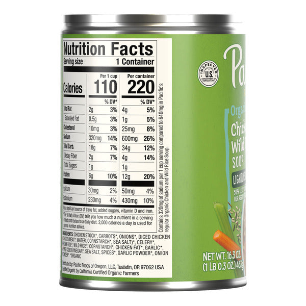 Pacific Foods Organic Chicken and Wild Rice Soup