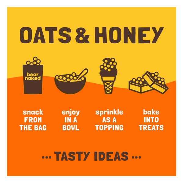 Bear Naked Granola Cereal, Whole Grain Granola, Breakfast Snacks, Oats and Honey, Bag (1 Bag)