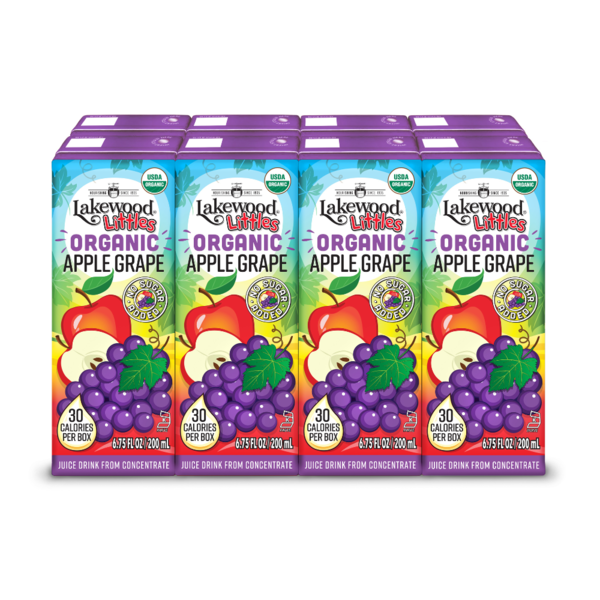 Lakewood Littles Organic Apple Grape Juice Boxes